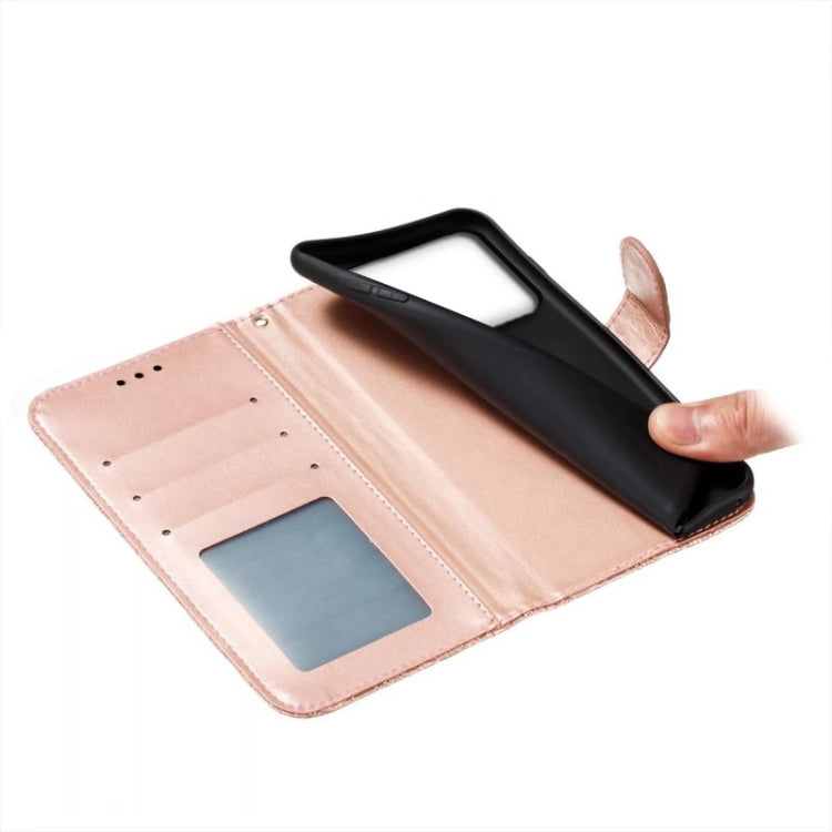 For Xiaomi Redmi K70 Lace Flower Embossing Flip Leather Phone Case(Rose Gold) - K70 Cases by PMC Jewellery | Online Shopping South Africa | PMC Jewellery | Buy Now Pay Later Mobicred