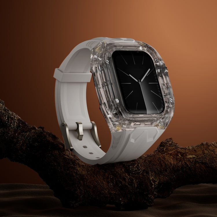 For Apple Watch SE 2023 44mm Modified PC Hybrid TPU Watch Case Band(Starlight Transparent) - Watch Cases by PMc TechLife | Online Shopping South Africa | PMc TechLife | Buy Now Pay Later Mobicred