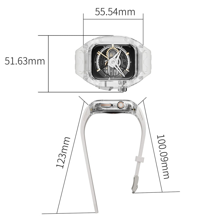 For Apple Watch Series 8 45mm Modified PC Hybrid TPU Watch Case Band(Starlight Transparent) - free shipping - PMc TechLife - Order now!