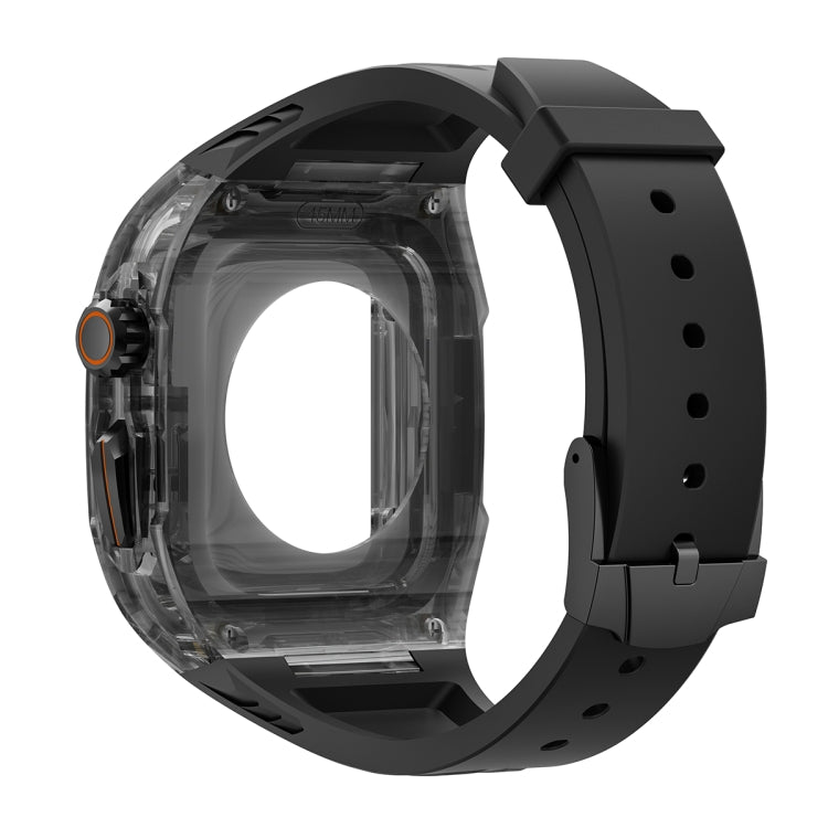 For Apple Watch Series 6 44mm Modified PC Hybrid TPU Watch Case Band(Black Clear Black) - free shipping - PMc TechLife - Order now!