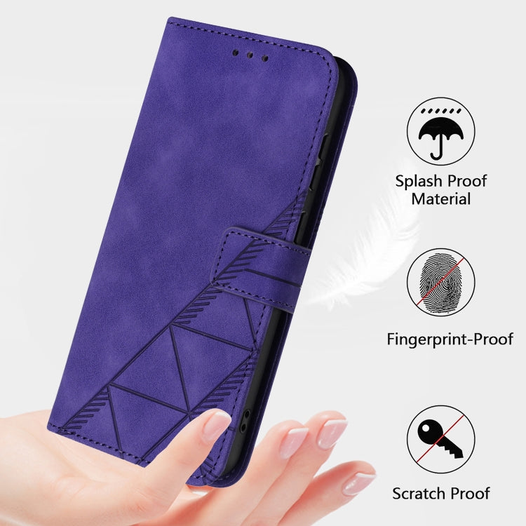 For Blackview A52 Crossbody 3D Embossed Flip Leather Phone Case(Purple) - More Brand by PMC Jewellery | Online Shopping South Africa | PMC Jewellery | Buy Now Pay Later Mobicred