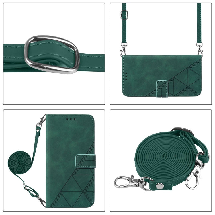 For Blackview Color 8 Crossbody 3D Embossed Flip Leather Phone Case(Green) - More Brand by PMC Jewellery | Online Shopping South Africa | PMC Jewellery | Buy Now Pay Later Mobicred