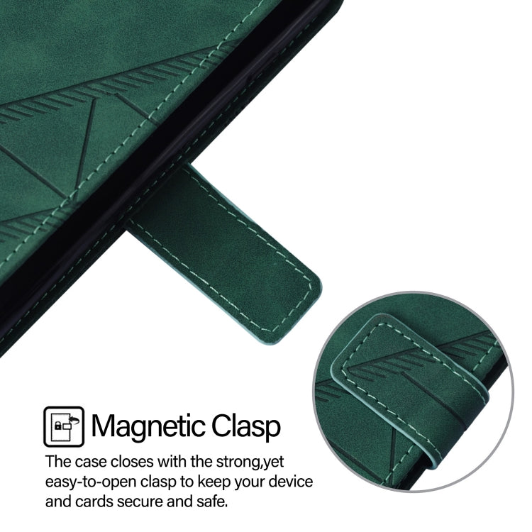 For Blackview Color 8 Crossbody 3D Embossed Flip Leather Phone Case(Green) - More Brand by PMC Jewellery | Online Shopping South Africa | PMC Jewellery | Buy Now Pay Later Mobicred