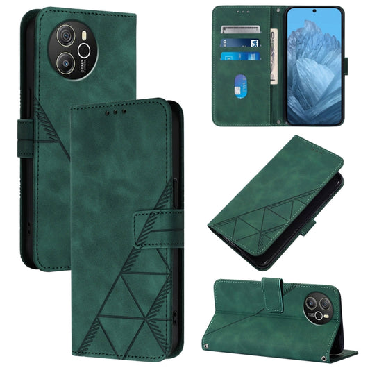 For Blackview Shark 8 Crossbody 3D Embossed Flip Leather Phone Case(Green) - More Brand by PMC Jewellery | Online Shopping South Africa | PMC Jewellery | Buy Now Pay Later Mobicred
