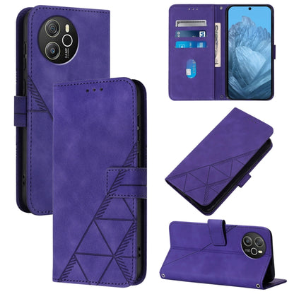 For Blackview Shark 8 Crossbody 3D Embossed Flip Leather Phone Case(Purple) - More Brand by PMC Jewellery | Online Shopping South Africa | PMC Jewellery | Buy Now Pay Later Mobicred