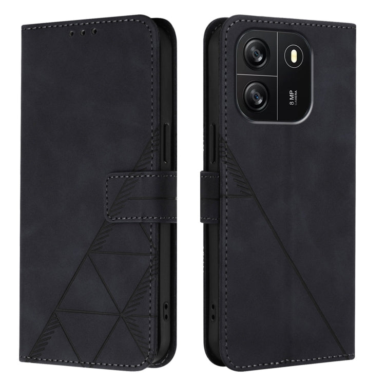 For Blackview Wave 6C Crossbody 3D Embossed Flip Leather Phone Case(Black) - More Brand by PMC Jewellery | Online Shopping South Africa | PMC Jewellery | Buy Now Pay Later Mobicred