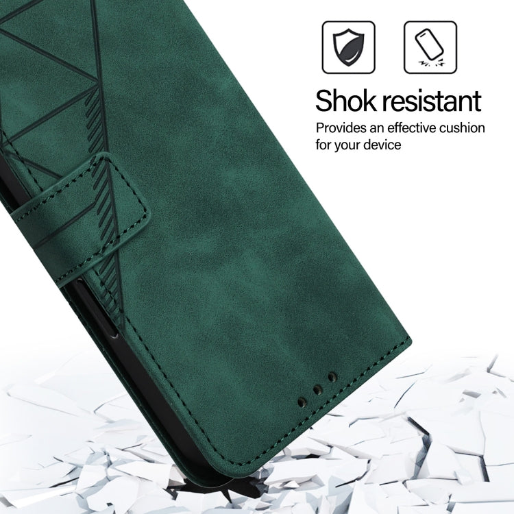 For Blackview Wave 6C Crossbody 3D Embossed Flip Leather Phone Case(Green) - More Brand by PMC Jewellery | Online Shopping South Africa | PMC Jewellery | Buy Now Pay Later Mobicred