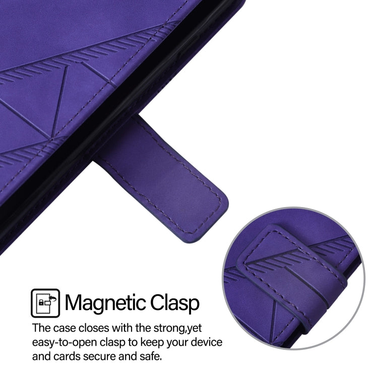 For Blackview Wave 6C Crossbody 3D Embossed Flip Leather Phone Case(Purple) - More Brand by PMC Jewellery | Online Shopping South Africa | PMC Jewellery | Buy Now Pay Later Mobicred