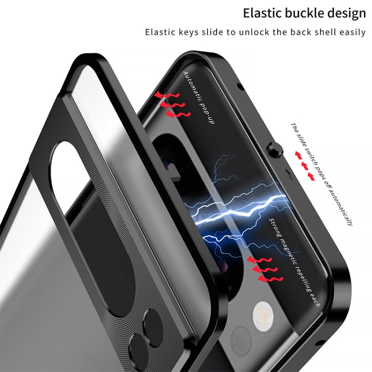 For Google Pixel 8a Snap Buckle Metal Frame Frosted Phone Case(Grey) - Google Cases by PMC TechLife | Online Shopping South Africa | PMC TechLife | Buy Now Pay Later Mobicred