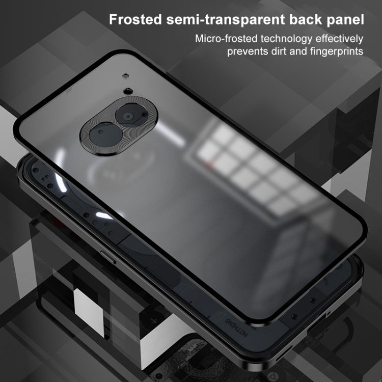 For Nothing Phone 2a Snap Buckle Metal Frame Frosted Phone Case(Black) - More Brand by PMC TechLife | Online Shopping South Africa | PMC TechLife | Buy Now Pay Later Mobicred
