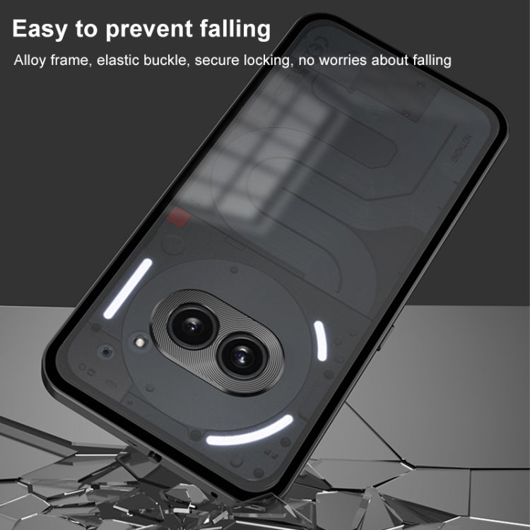For Nothing Phone 2a Snap Buckle Metal Frame Frosted Phone Case(Black) - More Brand by PMC TechLife | Online Shopping South Africa | PMC TechLife | Buy Now Pay Later Mobicred