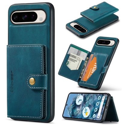 For Google Pixel 9 Pro JEEHOOD J01 Retro Magnetic Detachable Wallet Phone Case(Blue) - Google Cases by JEEHOOD | Online Shopping South Africa | PMC Jewellery | Buy Now Pay Later Mobicred