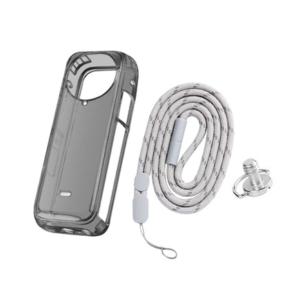 For Insta360 X4 Clear 1.5mm Soft TPU Protective Case With Neck Strap(Clear Black) - Case & Bags by PMC Jewellery | Online Shopping South Africa | PMC Jewellery | Buy Now Pay Later Mobicred