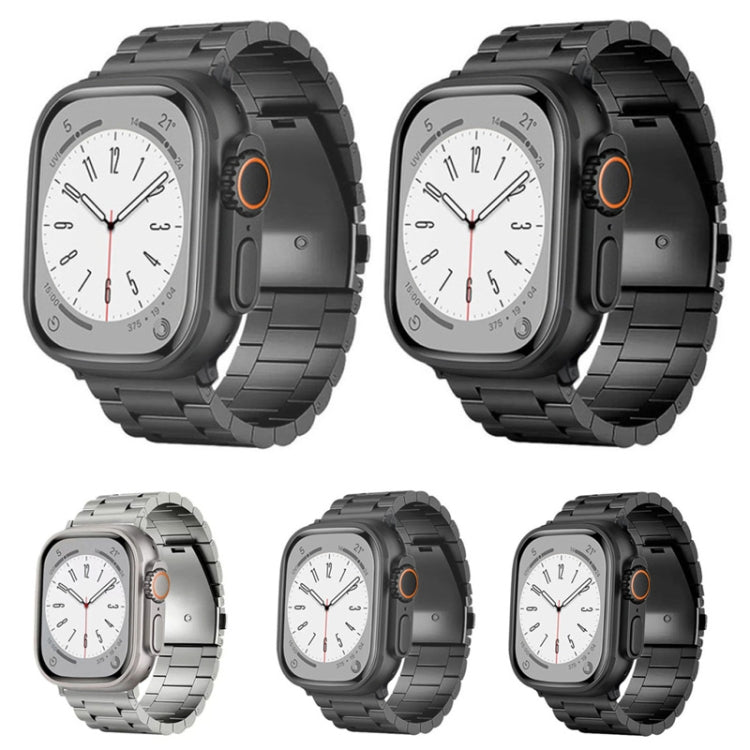 For Apple Watch Series 6 40mm 3-Bead Flat Buckle Titanium Alloy Watch Band(Silver) - free shipping - PMC TechLife - Order now!