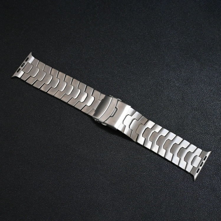 For Apple Watch Series 8 45mm 26mm Oracle Safety Buckle Titanium Alloy Watch Band(Silver) - free shipping - PMC TechLife - Order now!