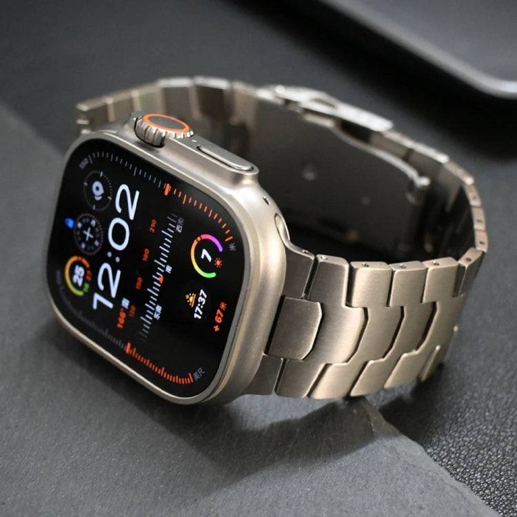 For Apple Watch Series 7 45mm 26mm Oracle Safety Buckle Titanium Alloy Watch Band(Silver) - free shipping - PMC TechLife - Order now!
