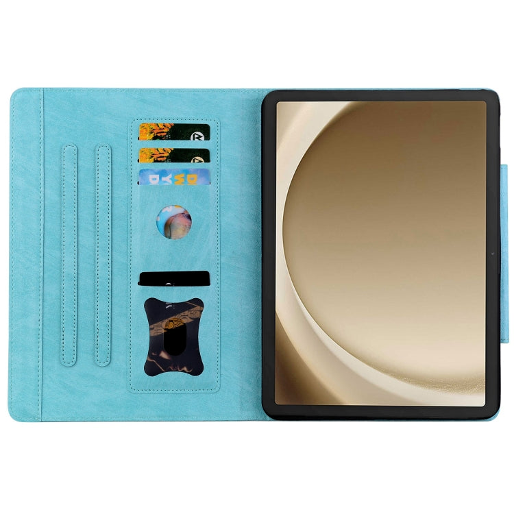 For Samsung Galaxy Tab S9+ / S8+ / S7+ Cat Buckle Leather Smart Tablet Case(Sky Blue) - Galaxy Tab S9+ Cases by PMC Jewellery | Online Shopping South Africa | PMC Jewellery | Buy Now Pay Later Mobicred