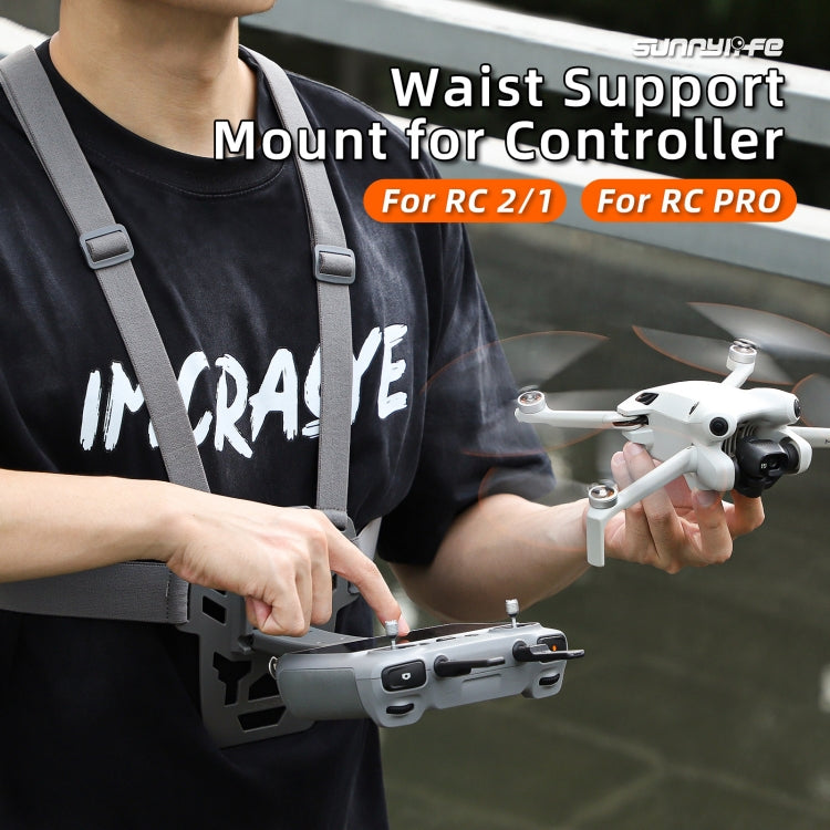 For DJI RC Pro Sunnylife Remote Control Waist Support Bracket Chest Strap(Grey) - free shipping - PMC TechLife - Order now!