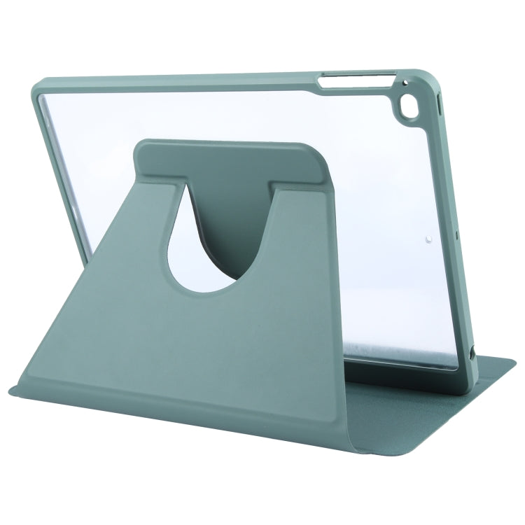 For iPad 9.7 2018 & 2017 / Air / Air2 GEBEI Acrylic TPU 3-folding Rotating Smart Tablet Leather Case withh Pen Slot(Dark Green) - free shipping - PMc TechLife - Order now!