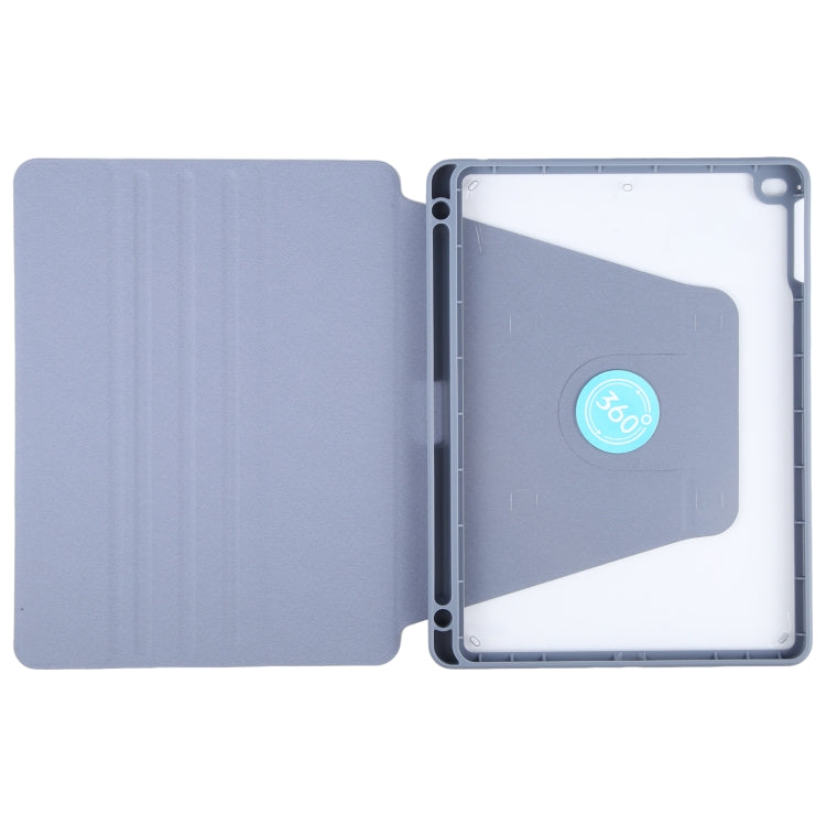 For iPad 9.7 2018 & 2017 / Air / Air2 GEBEI Acrylic TPU 3-folding Rotating Smart Tablet Leather Case withh Pen Slot(Light Purple) - free shipping - PMc TechLife - Order now!