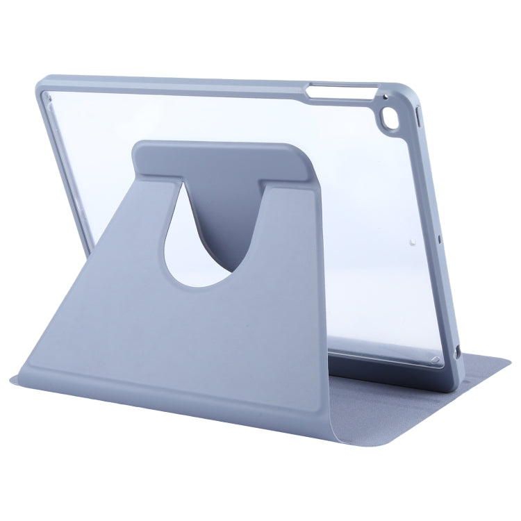 For iPad 9.7 2018 & 2017 / Air / Air2 GEBEI Acrylic TPU 3-folding Rotating Smart Tablet Leather Case withh Pen Slot(Light Purple) - free shipping - PMc TechLife - Order now!