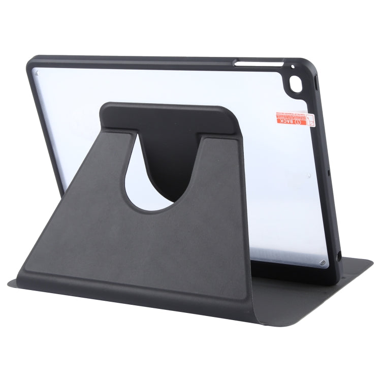 For iPad 9.7 2018 & 2017 / Air / Air2 GEBEI Acrylic TPU 3-folding Rotating Smart Tablet Leather Case withh Pen Slot(Black) - free shipping - PMc TechLife - Order now!
