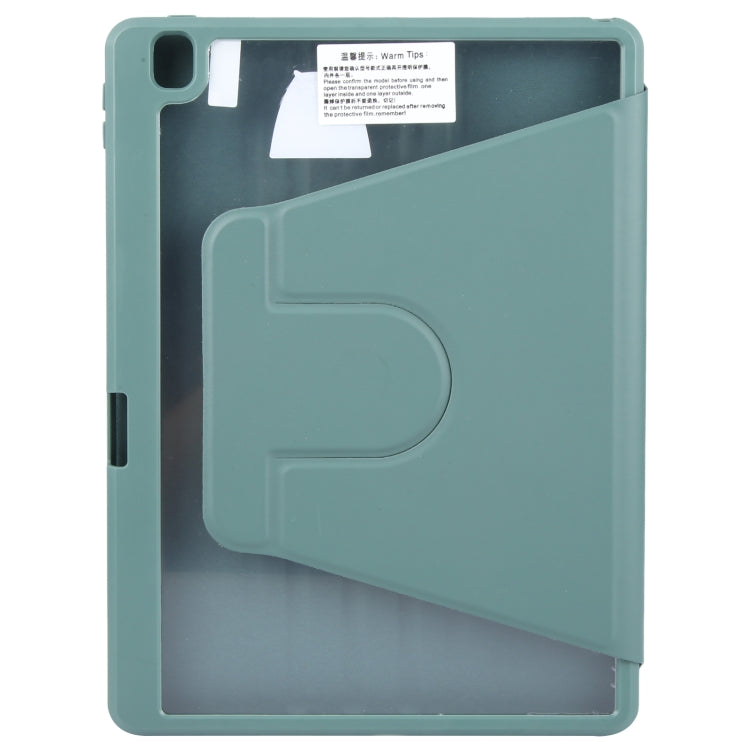 For iPad 10.2 2021 / 2020 / 2019 / Air 3 GEBEI Acrylic TPU 3-folding Rotating Smart Tablet Leather Case withh Pen Slot(Dark Green) - free shipping - PMc TechLife - Order now!