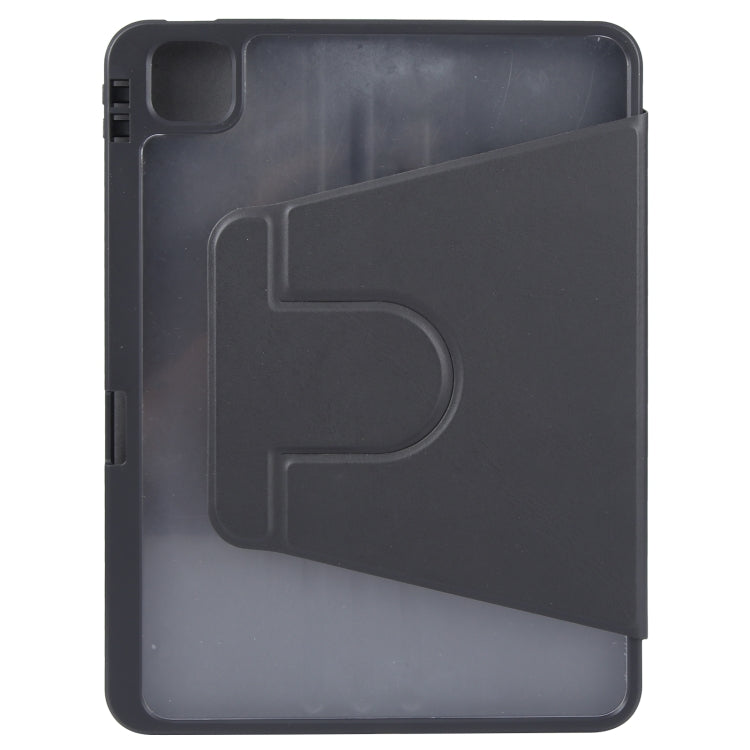For iPad 2025 / 2022 GEBEI Acrylic TPU 3-folding Rotating Smart Tablet Leather Case withh Pen Slot(Black) - free shipping - PMc TechLife - Order now!