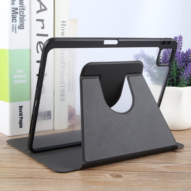 For iPad 2025 / 2022 GEBEI Acrylic TPU 3-folding Rotating Smart Tablet Leather Case withh Pen Slot(Black) - free shipping - PMc TechLife - Order now!