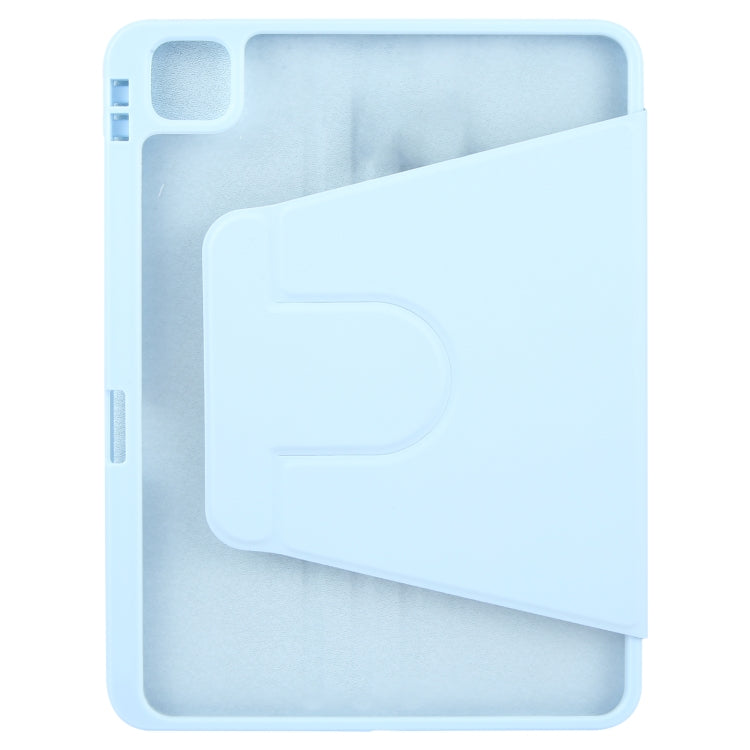 For iPad Pro 12.9 2022 / 2021 / 2020 GEBEI Acrylic TPU 3-folding Rotating Smart Tablet Leather Case withh Pen Slot(Sky Blue) - free shipping - PMc TechLife - Order now!
