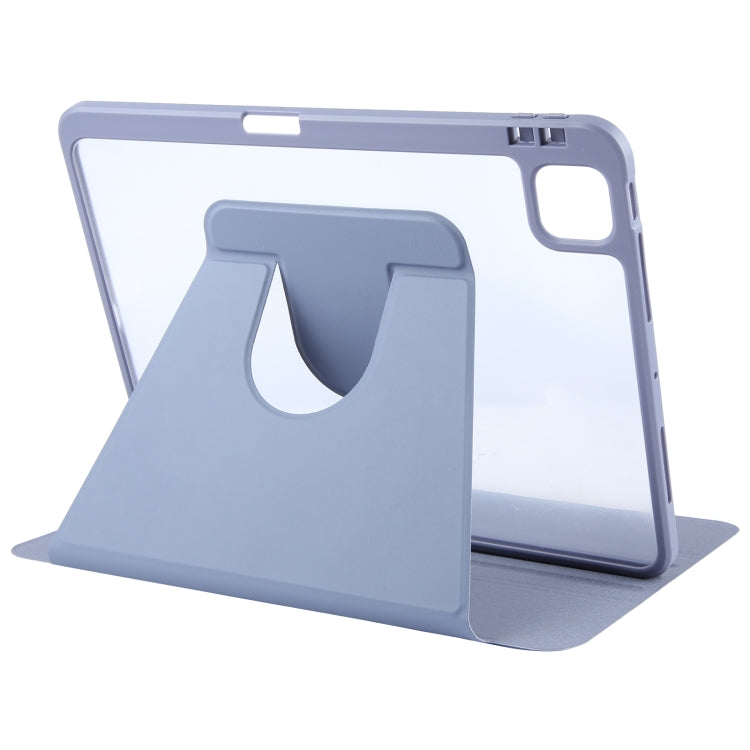 For iPad Pro 13 2024 GEBEI Acrylic TPU 3-folding Rotating Smart Tablet Leather Case withh Pen Slot(Light Purple) - iPad Pro 13 2024 Cases by GEBEI | Online Shopping South Africa | PMC TechLife | Buy Now Pay Later Mobicred