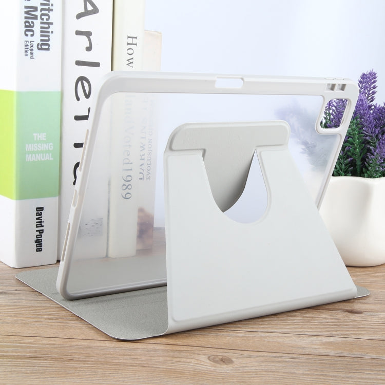 For iPad Pro 13 2024 GEBEI Acrylic TPU 3-folding Rotating Smart Tablet Leather Case withh Pen Slot(Grey) - free shipping - PMC TechLife - Order now!