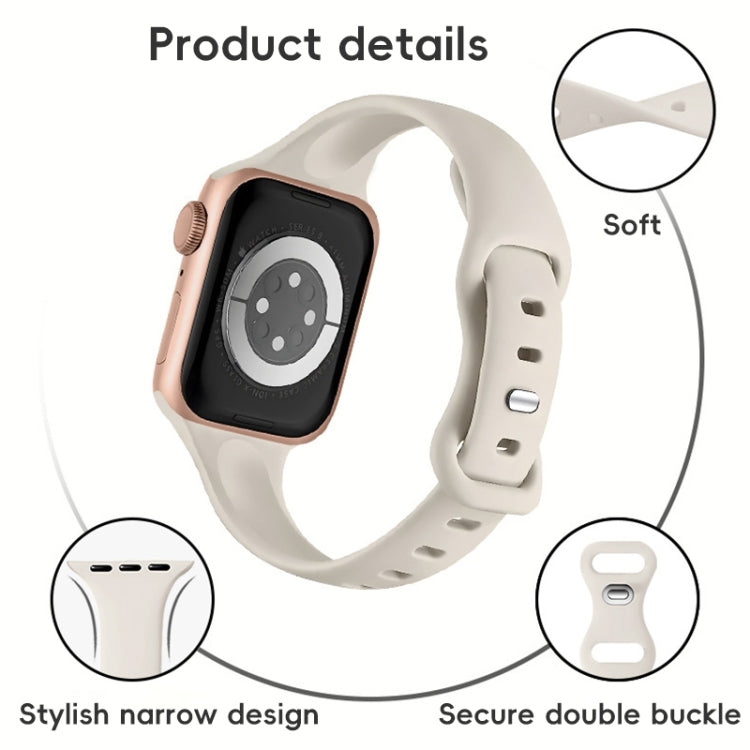 For Apple Watch Series 8 41mm Two Color Slim Butterfly Buckle Silicone Watch Band(Pink Rose Grey) - free shipping - PMc TechLife - Order now!