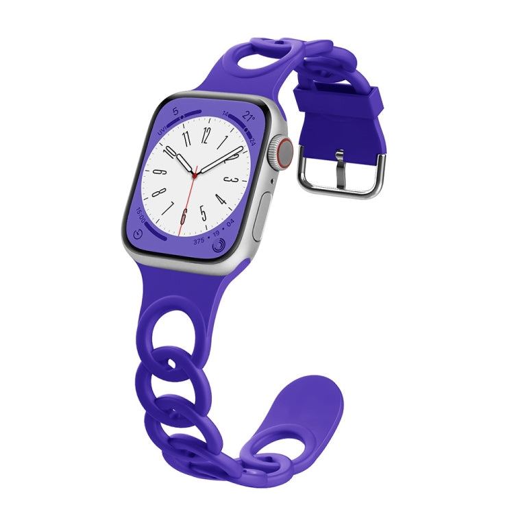 For Apple Watch Series 5 44mm Donut Hollow Silicone Watch Band(Dark Purple) - free shipping - PMc TechLife - Order now!