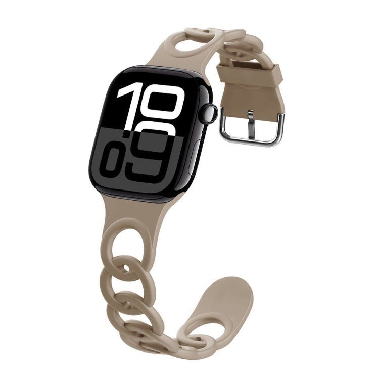 For Apple Watch Series 10 46mm Donut Hollow Silicone Watch Band(Walnut) - free shipping - PMc TechLife - Order now!
