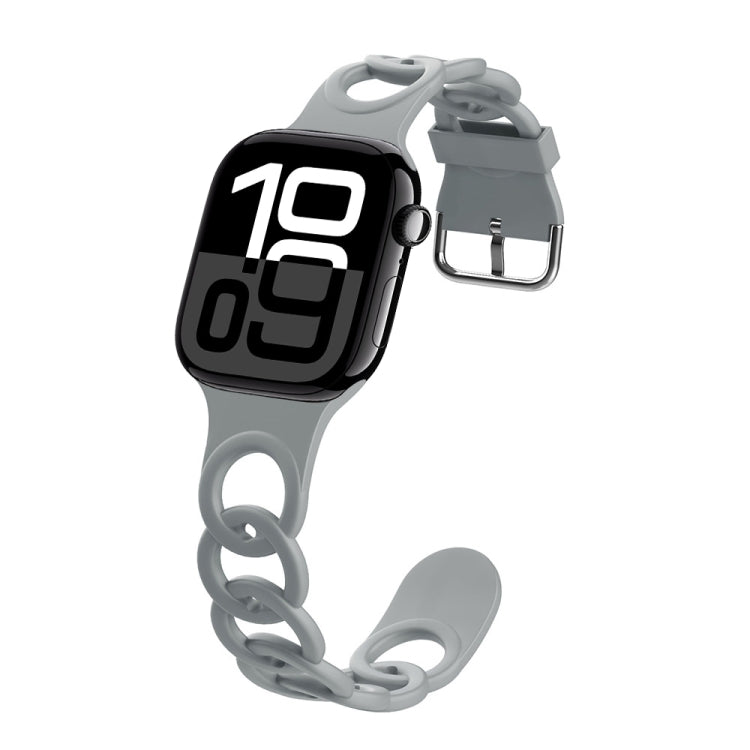 For Apple Watch Series 10 42mm Donut Hollow Silicone Watch Band(Brick Cyan) - free shipping - PMc TechLife - Order now!