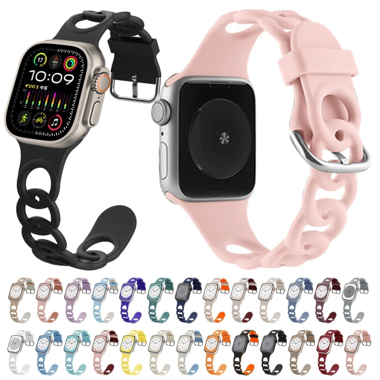 For Apple Watch Series 10 42mm Donut Hollow Silicone Watch Band(Dark Purple) - free shipping - PMc TechLife - Order now!