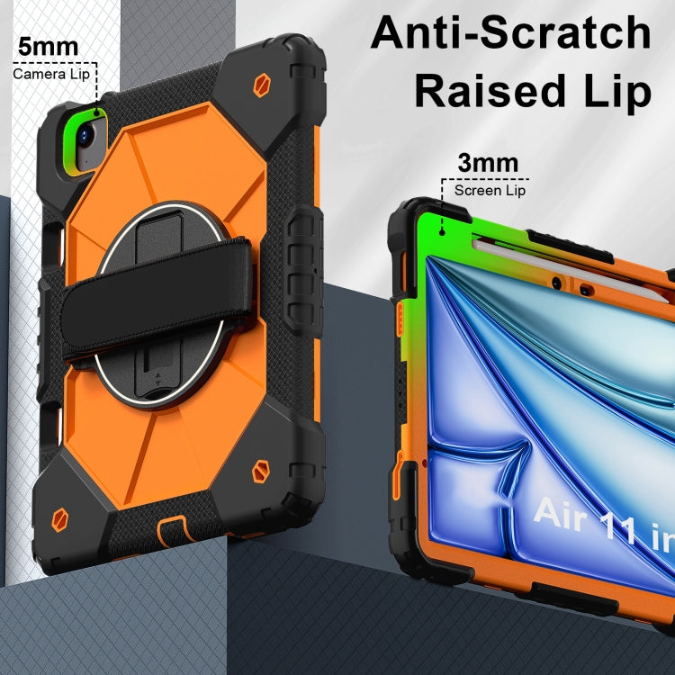 For iPad Air 11 2024 Contrast Color Robot Silicone Hybrid PC Tablet Case(Black Orange) - iPad Air 11 2024 Cases by PMC Jewellery | Online Shopping South Africa | PMC Jewellery | Buy Now Pay Later Mobicred