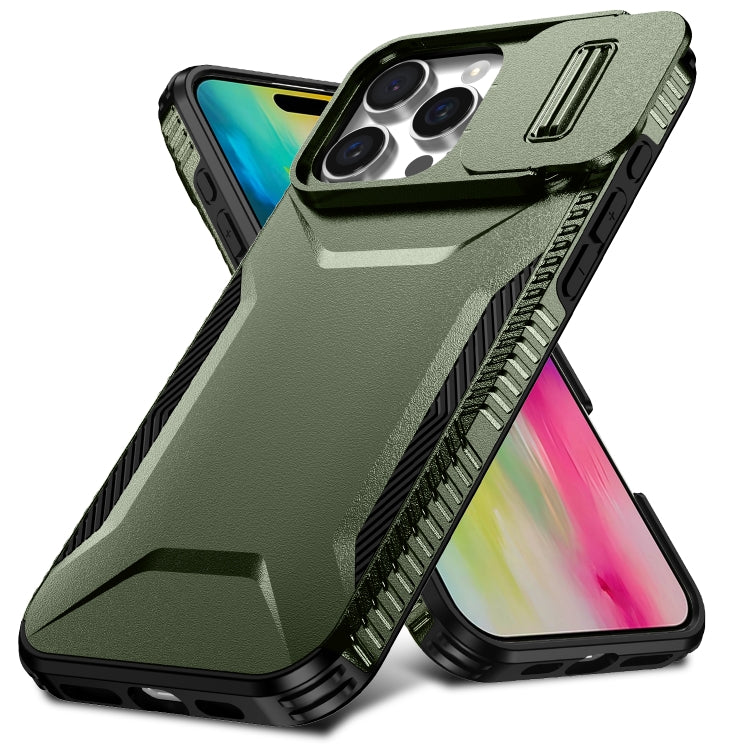 For iPhone 16 Pro Max Sliding Camshield Phone Case(Alpine Green) - iPhone 16 Pro Max Cases by PMC Jewellery | Online Shopping South Africa | PMC Jewellery | Buy Now Pay Later Mobicred