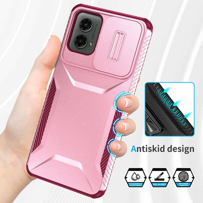 For Motorola Moto G 5G 2024 Sliding Camshield Phone Case(Pink + Rose Red) - Motorola Cases by PMC Jewellery | Online Shopping South Africa | PMC Jewellery | Buy Now Pay Later Mobicred