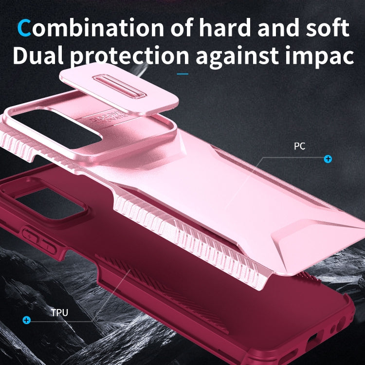 For Motorola Moto G 5G 2024 Sliding Camshield Phone Case(Pink + Rose Red) - Motorola Cases by PMC Jewellery | Online Shopping South Africa | PMC Jewellery | Buy Now Pay Later Mobicred