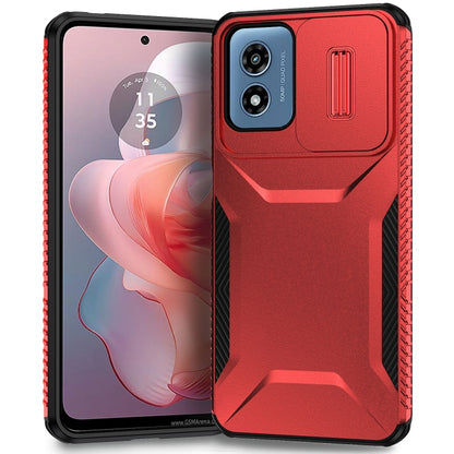 For Motorola Moto G Play 4G 2024 Sliding Camshield Phone Case(Red) - Motorola Cases by PMC Jewellery | Online Shopping South Africa | PMC Jewellery | Buy Now Pay Later Mobicred