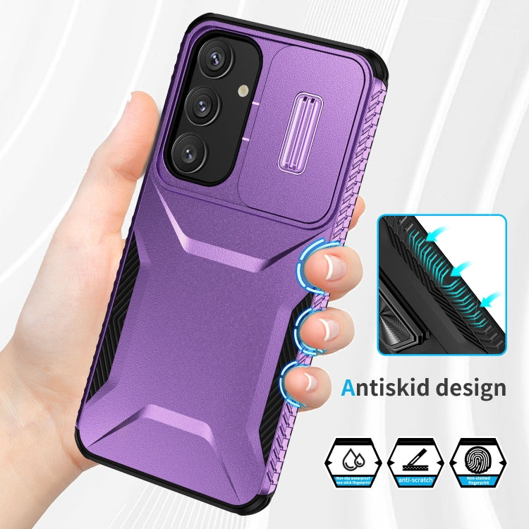 For Samsung Galaxy S25 5G / S24 5G Sliding Camshield Phone Case(Purple) - Galaxy S24 5G Cases by PMC Jewellery | Online Shopping South Africa | PMC Jewellery | Buy Now Pay Later Mobicred