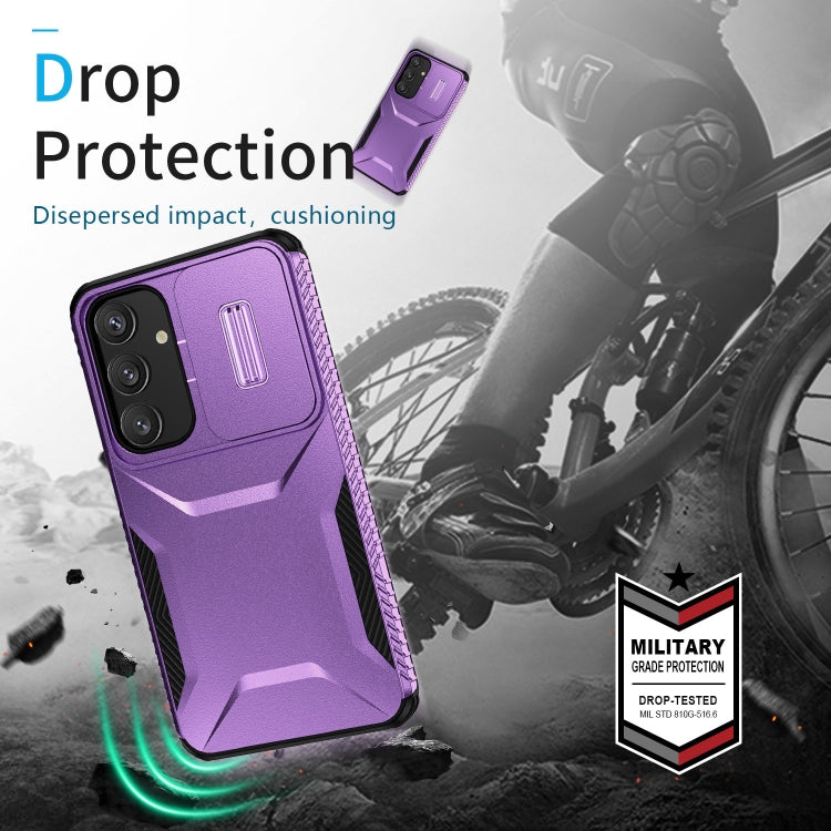 For Samsung Galaxy S25 5G / S24 5G Sliding Camshield Phone Case(Purple) - Galaxy S24 5G Cases by PMC Jewellery | Online Shopping South Africa | PMC Jewellery | Buy Now Pay Later Mobicred