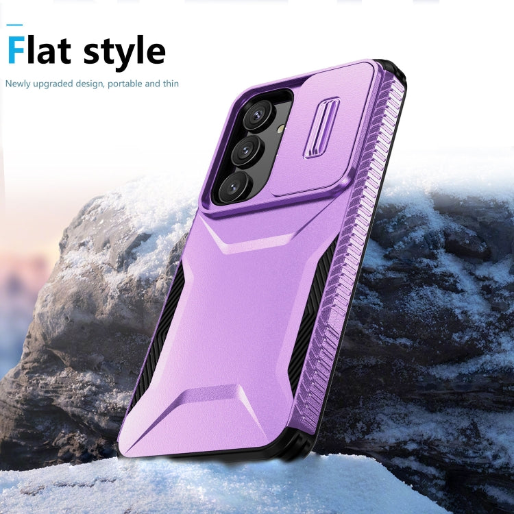 For Samsung Galaxy S25 5G / S24 5G Sliding Camshield Phone Case(Purple) - Galaxy S24 5G Cases by PMC Jewellery | Online Shopping South Africa | PMC Jewellery | Buy Now Pay Later Mobicred