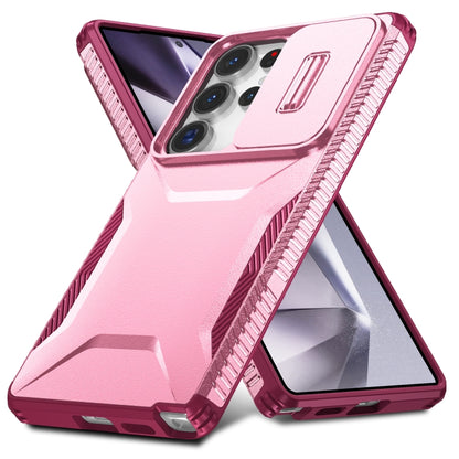 For Samsung Galaxy S25 Ultra 5G Sliding Camshield Phone Case(Pink + Rose Red) - Galaxy S25 Ultra 5G Cases by PMC Jewellery | Online Shopping South Africa | PMC Jewellery | Buy Now Pay Later Mobicred