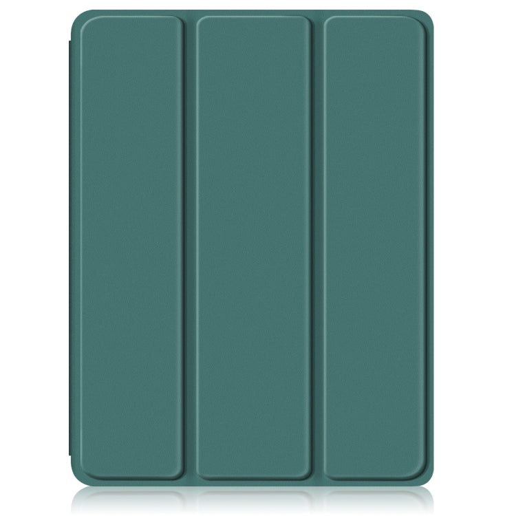 For iPad Air 11 2024 / Pro 11 2022 Acrylic 3-Fold Smart Leather Tablet Case(Deep Green) - iPad Air 11 2025 / 2024 Cases by PMC TechLife | Online Shopping South Africa | PMC TechLife | Buy Now Pay Later Mobicred