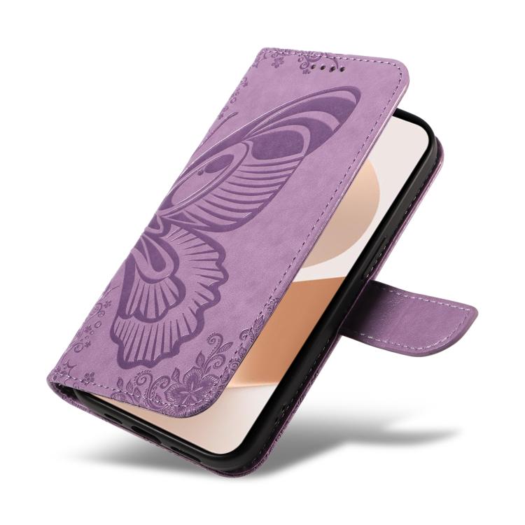 For Huawei Pura 80 5G Swallowtail Butterfly Embossed Leather Phone Case(Purple) - free shipping - PMC TechLife - Order now!