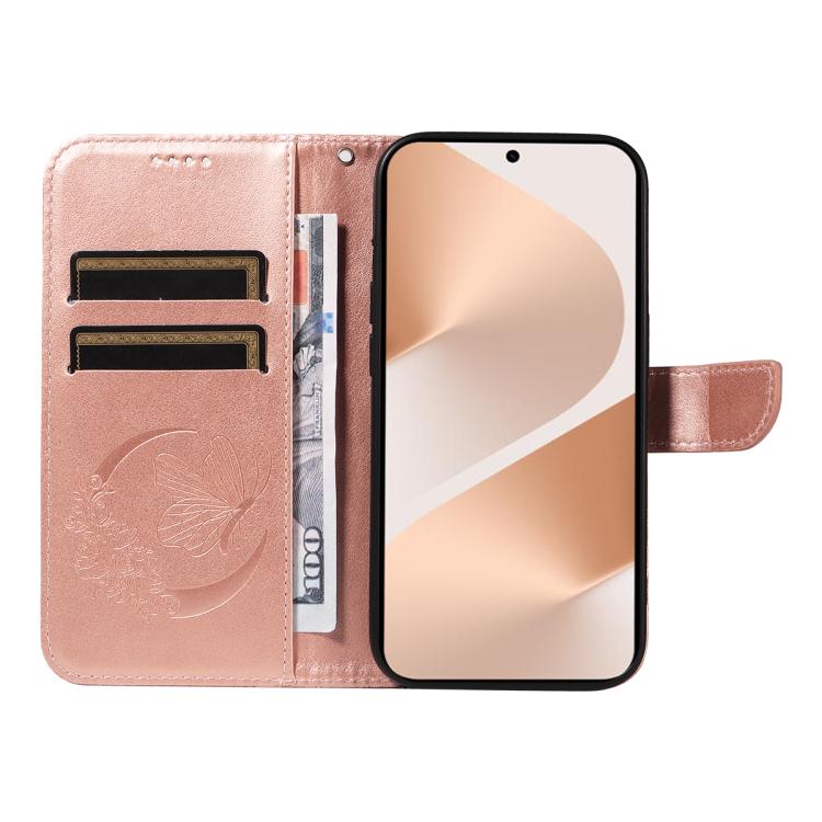 For Huawei Pura 80 5G Swallowtail Butterfly Embossed Leather Phone Case(Rose Gold) - free shipping - PMC TechLife - Order now!