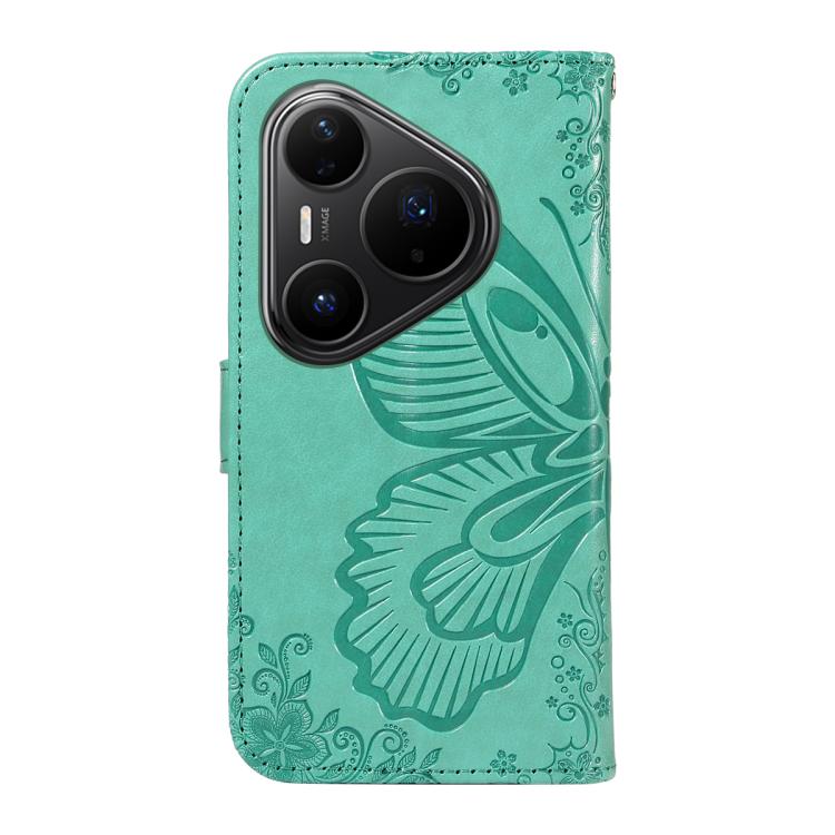 For Huawei Pura 80 Pro 5G Swallowtail Butterfly Embossed Leather Phone Case(Green) - free shipping - PMC TechLife - Order now!